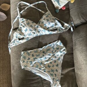 PINK/ Victoria Secret butterfly cross over bikini.
